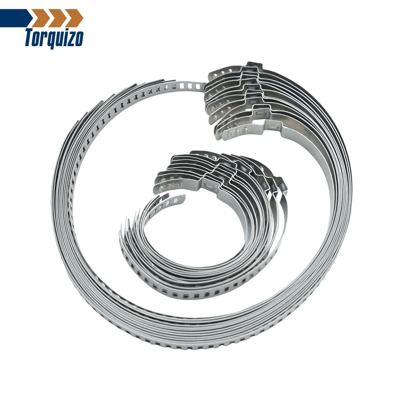 24PCS CV Boot Clamp Kit, Stainless Steel Universal Adjustable CV Axle Joint Boot Crimp Clamp Tool Kit with Adjustable Ear Type(12pcs Small + 12pcs Large)