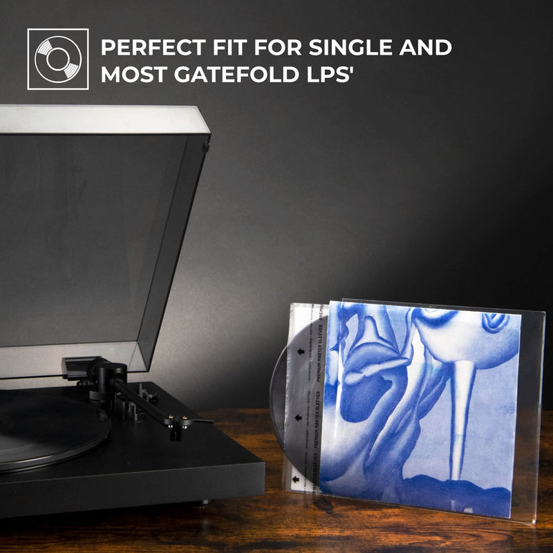 BIG FUDGE 25x Vinyl Record Outer Sleeves 7 inch | Durable & Wrinkle-Free | Crystal Clear & Made from High-Density Polypropylene | Best Vinyl Covers for LPs & Singles | 3 mil Thick, 7.42" x 7.42 7" 25
