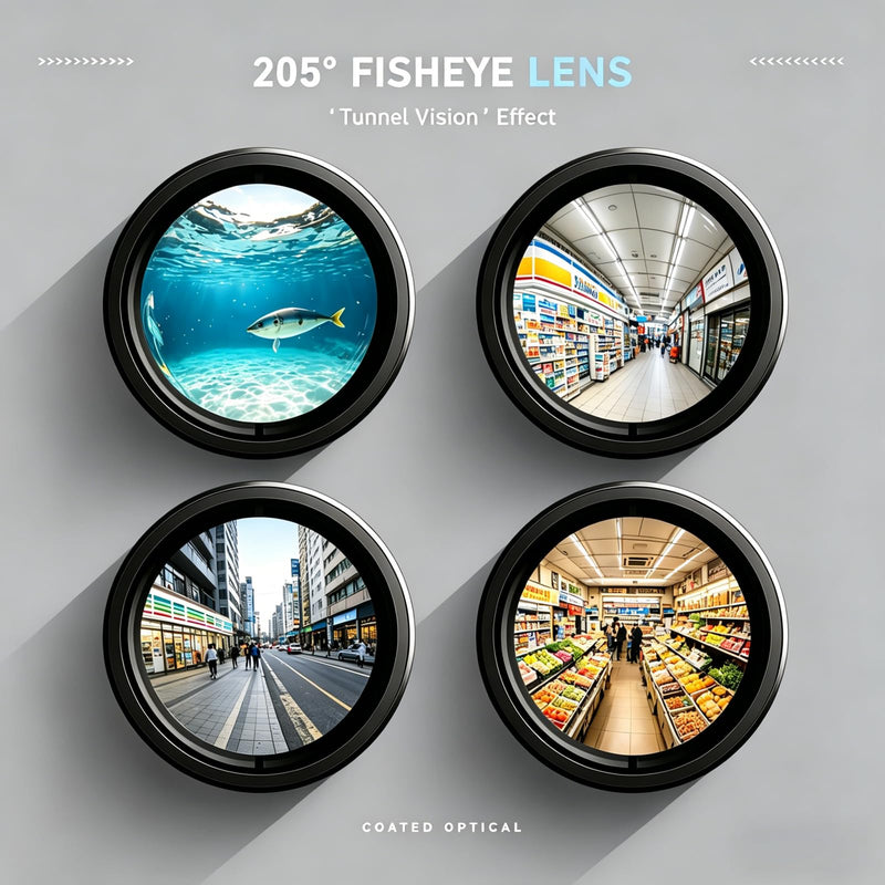 Lens Set for iPhone & Android –22X Telephoto Lens, 0.67X Wide Angle+25X Micro Lens(2-in-1), 205 ° fisheye Lens, Universal Clip, Eyepiece & Carrying Case for Wildlife, Sports & Travel