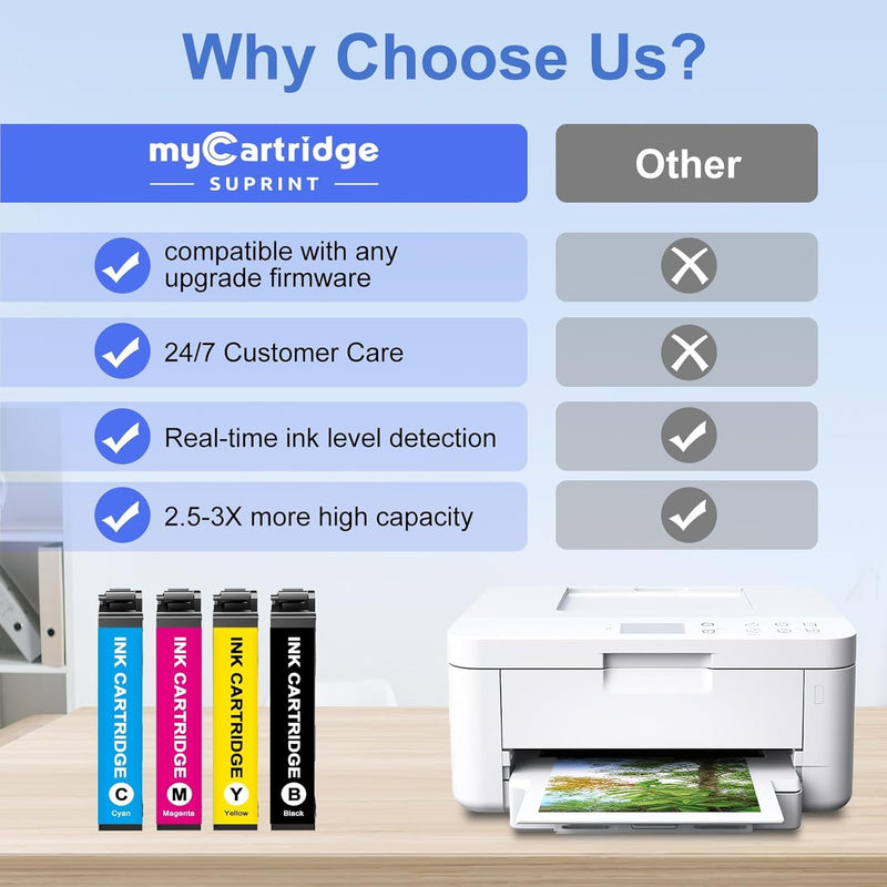 MC SUPRINT Remanufactured Ink Cartridge Replaced for Epson 232XL 4 Pack | Latest Chip High Yield Ink Work for XP-4200 Printer Ink cartridges XP-4205 WF-2950 WF-2930 Fits Home Homework School Office