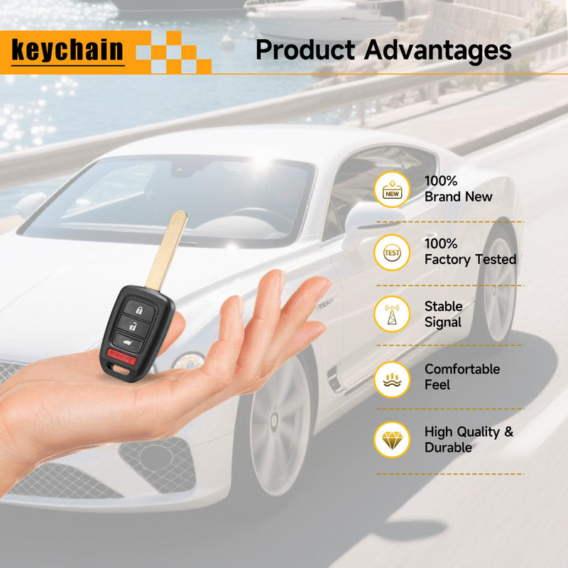 2 Pcs Smart Key Fob Replacement Fits for Honda HRV 2016 2017 2018 2019 2020 2021 2022 CRV 2014-2016 Car Keyless Entry Remote MLBHLIK6-1T 315MHz
