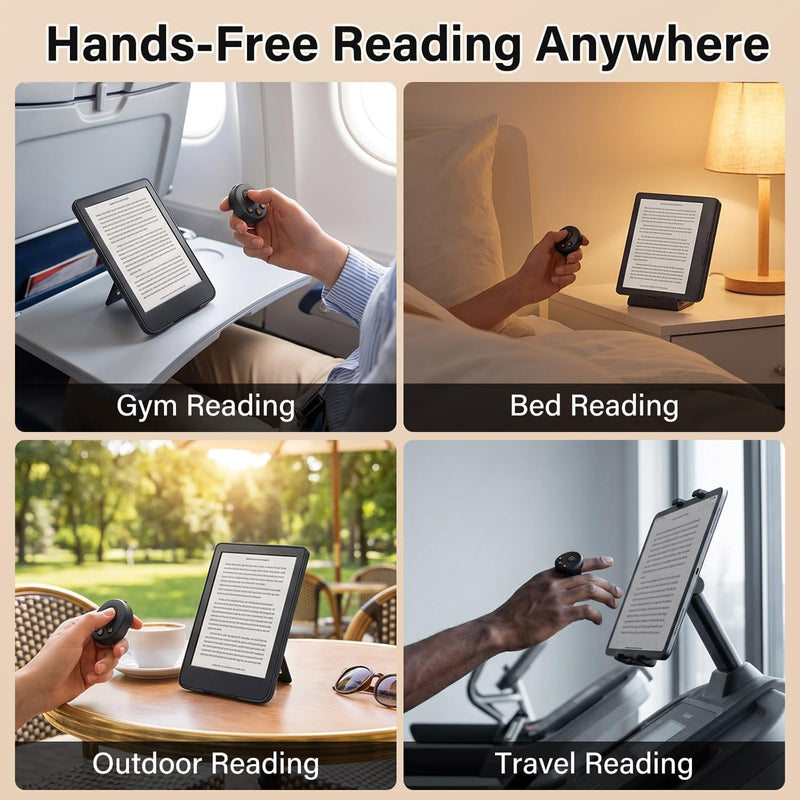 Designed for Kobo Remote Page Turner for Kobo Ereader Wireless Clicker | Remote Ring Hands-Free Reading for Kobo Clara BW/Libra Colour/Clara Colour/Elipsa/Clara 2E/Libra 2/Sage, Slient Click in Bed