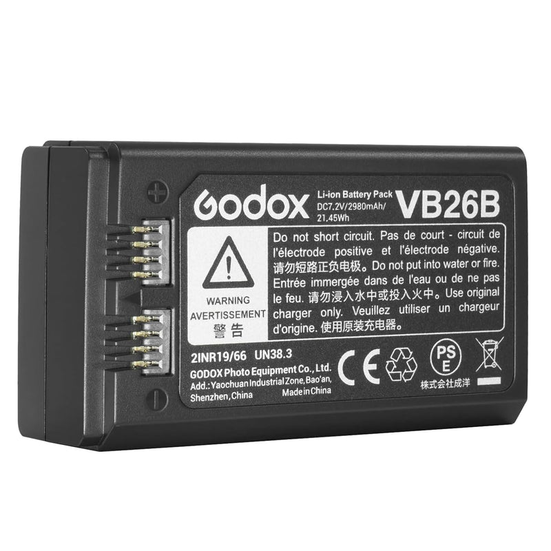 GODOX VB26B 7.2V 3000mAh Rechargeable Lithium-ion Li-ion Battery Pack V1-C V1-N V1-S V1-F V1-O V1-P V850III V860III-C V860III-N V860III-S V860III-F V860III-O On Camera Flash Speedlight