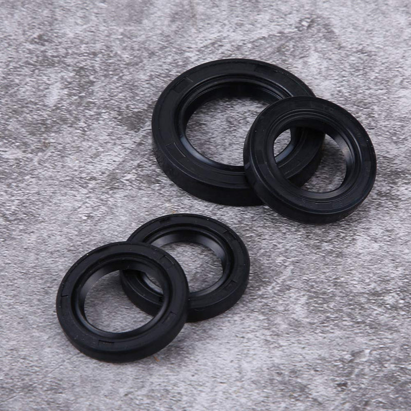 Gy6 Oil Crankshaft Seal,GY6 Oil Seal,4 Pcs Engine Oil Seal Kit Engine Crankshaft Gear Crank Case Oil Seal Rubber for GY6 125cc 150cc 152 157QMJ Hrc216 Seal