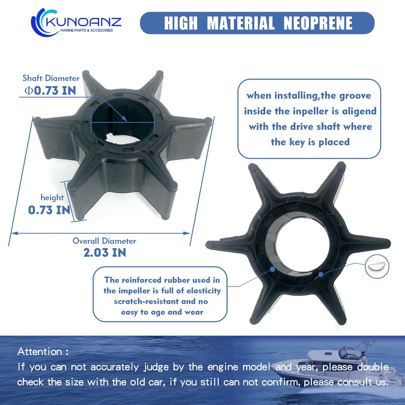 63D-W0078-01,63D-W0078-00-00 Outboard Water Pump Impeller Repair Kit For Yamaha 40 50 60 HP 2/4-Stroke Outboard Sierra 18-3415 18-3434 40HP 50HP 60HP C40 F50 F60 1995-2020 40 50 60(Housing)