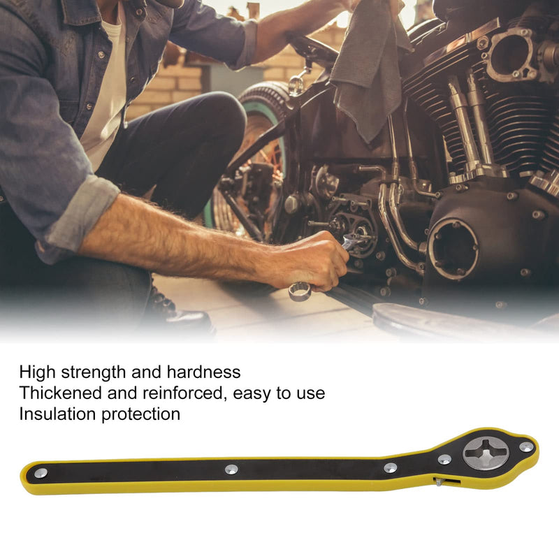 Car Jack Wrench, 360° Swivel Labor-Saving Jack Ratchet Wrench with 34cm Long Handle, Scissor Jack Lift for Wheel Tire Removal Repair