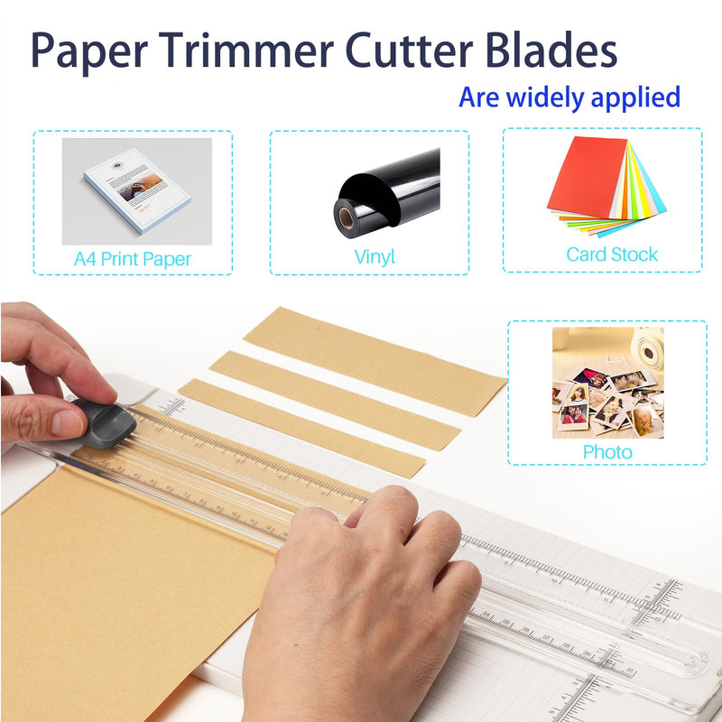 Paper Cutter Replacement Blade for Portable Trimer 12” 13” Roller Holder Cutter Replace Cutting Scoring Blade for Timmer (8) 8