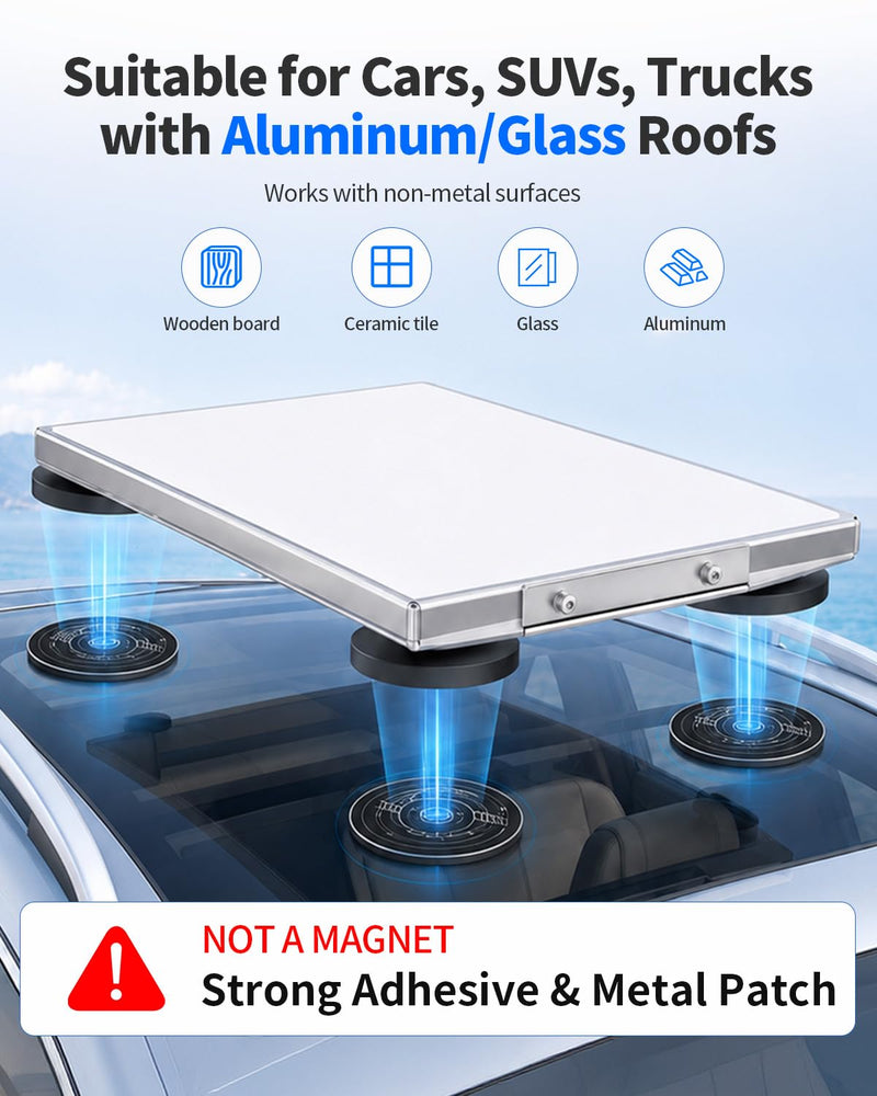 Adhesive Metal Discs 4PCS for Starlink Mini & Gen 3 | Magnetic Mount Plates for Car Truck RV SUV Aluminum/Glass Cab Roof, Starlink Mounting Accessory for Satellite Dish