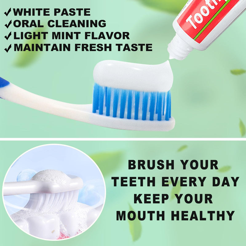 300 Tubes Bulk Travel Size Toothpaste, 0.176 oz Extra Small Mint Mini Disposable Toothpaste for Hotel, Guests, Homeless, Charity 300