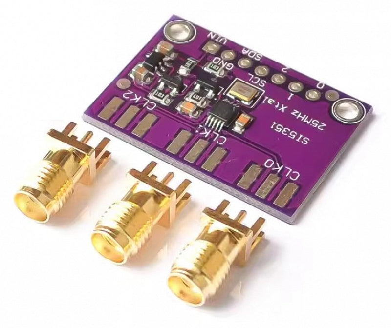 2pcs CJMCU-5351 Si5351A Si5351 I2C 8KHz to 160MHz 3-5VDC High Frequency Signal Generator Breakout Board Square Wave Frequency Generator Signal Generator Clock Generator for Arduino