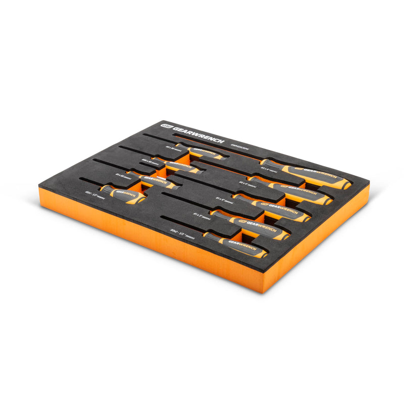 GEARWRENCH 9 Piece Phillips Dual Material Screwdriver Set in Foam Storage Tray - GWMSSCRPH