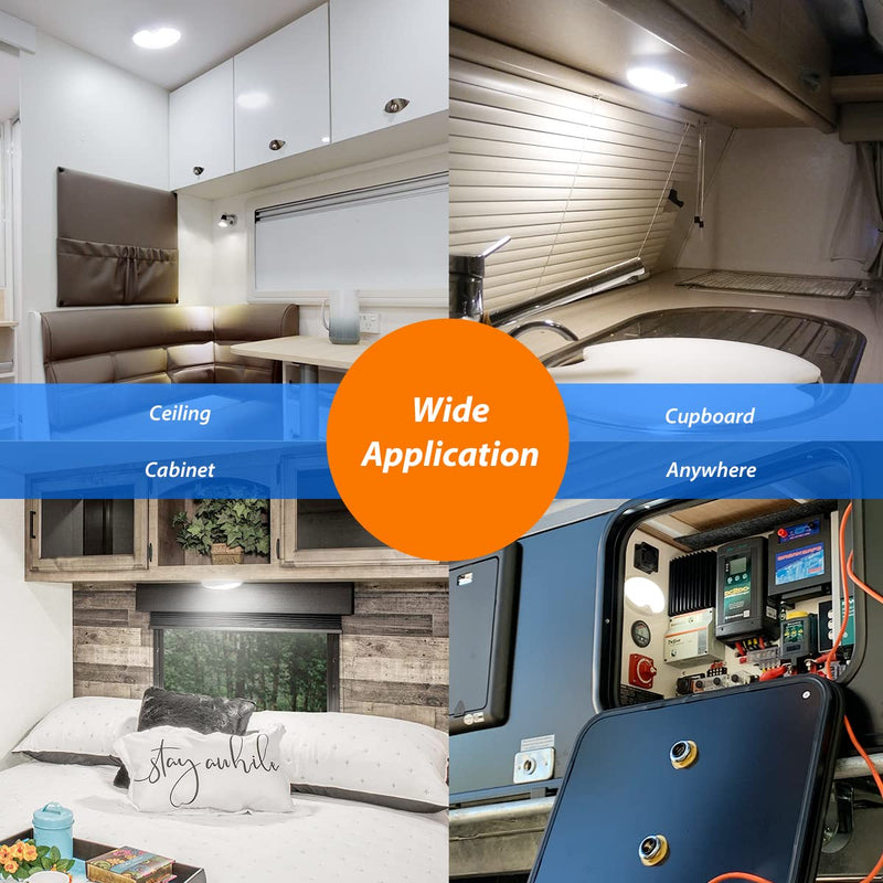Dream lighting 12v RV Interior Light with On/Off Switch 6 inch Oval LED Ceiling Light 4.5W 3500K Soft White Lighting, Pack of 1 A: 3500K, Pack 1
