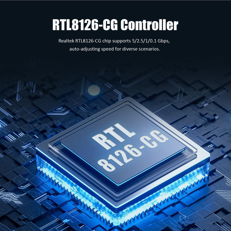 GLOTRENDS LE8126P 5Gb PCIe Network Card for Desktop PC/Server, RJ45 Port, WOL, PXE Legacy BIOS and UEFI