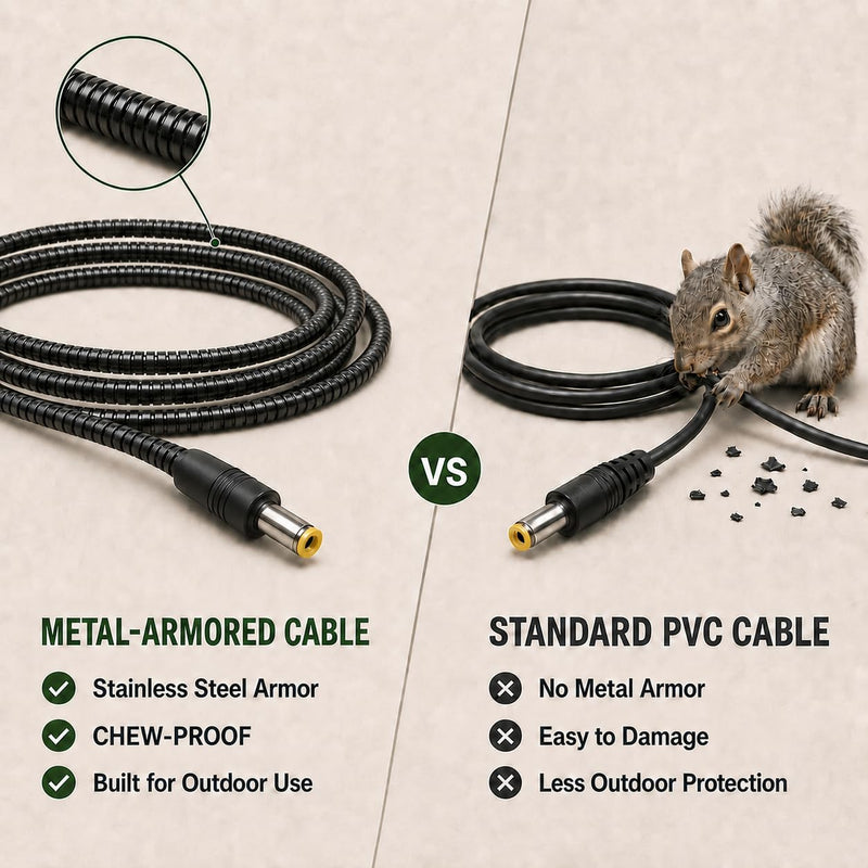 KSK Trail Camera Cable 4.0x1.7 Male to Male,Compatible with Tactacam Reveal,Spartan GoCam, WiseEye,Covert,Bigfoot, and Barn Owl 12V Cameras 79.0 Inches 1