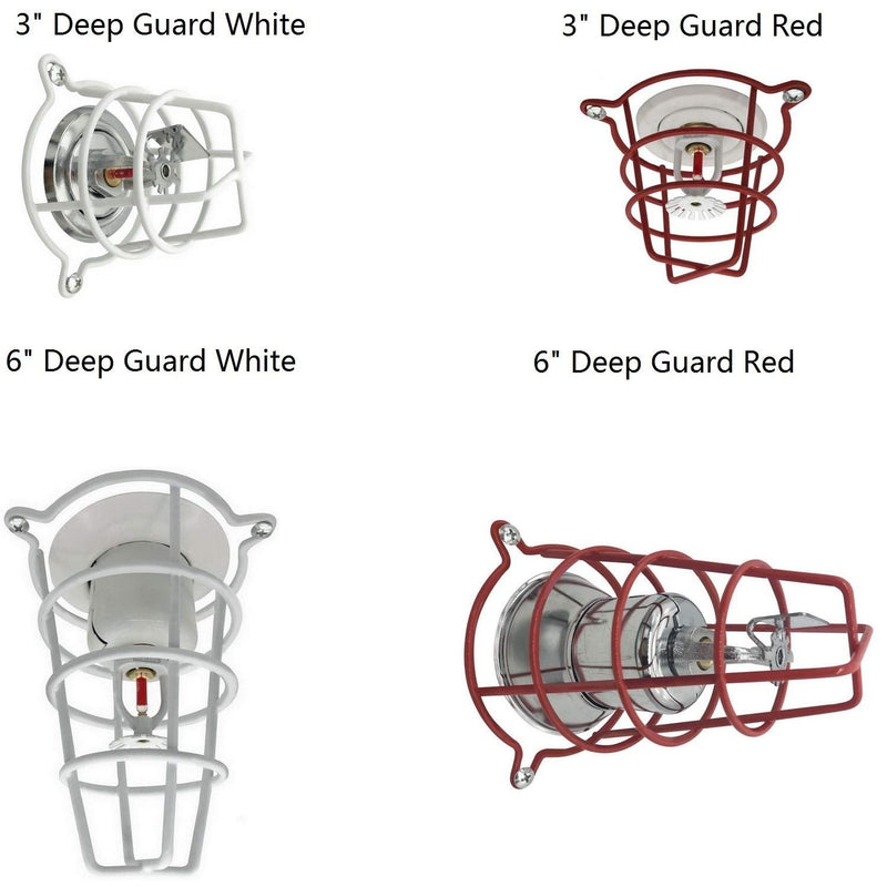 Happy Tree (2 Pack) Red Fire Sprinkler Head Guard Cage Protector Cover for Both 1/2" & 3/4" and for Protecting Flush Mount & Side Wall & Pendent Head Fire Sprinkler Covers for Ceiling 2 Pack