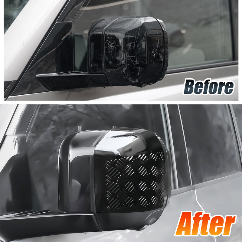 Rearview Mirror ABS Black Body Anti-Scratch Protection Cover Trim Kit Compatible with 2020-2025 Land Rover Defender 90 110 130 Decoration Armor Sticker Trim Exterior Accessories Rearview Mirror Cover