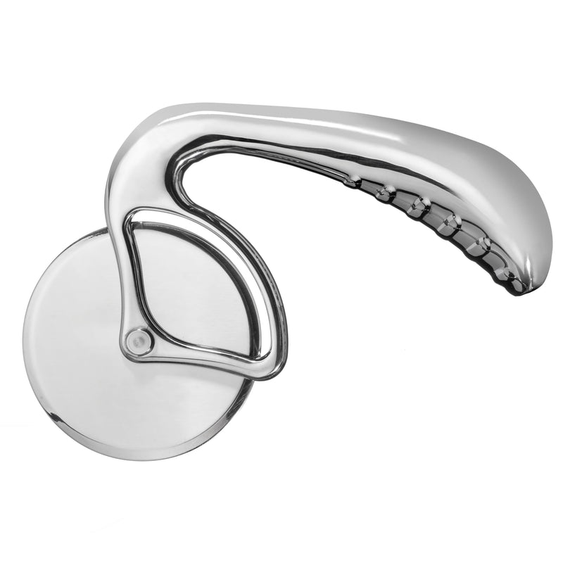 Pizza Cutter Wheel by Midnight Slice - Stainless Steel Food Slicer for Pizzas and more with Ergonomic Handle and Sharp Cutting Surface for Clean Cuts
