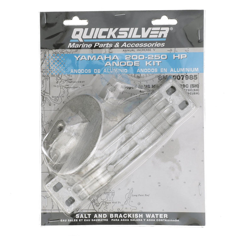 Quicksilver Aluminum Anode Kit for Yamaha 200-250hp Outboards - Replaces Yamaha 61A-45371-00-00, 6G5-45251-01,Martyr CMY200250KITA, Sierra 18-6132A