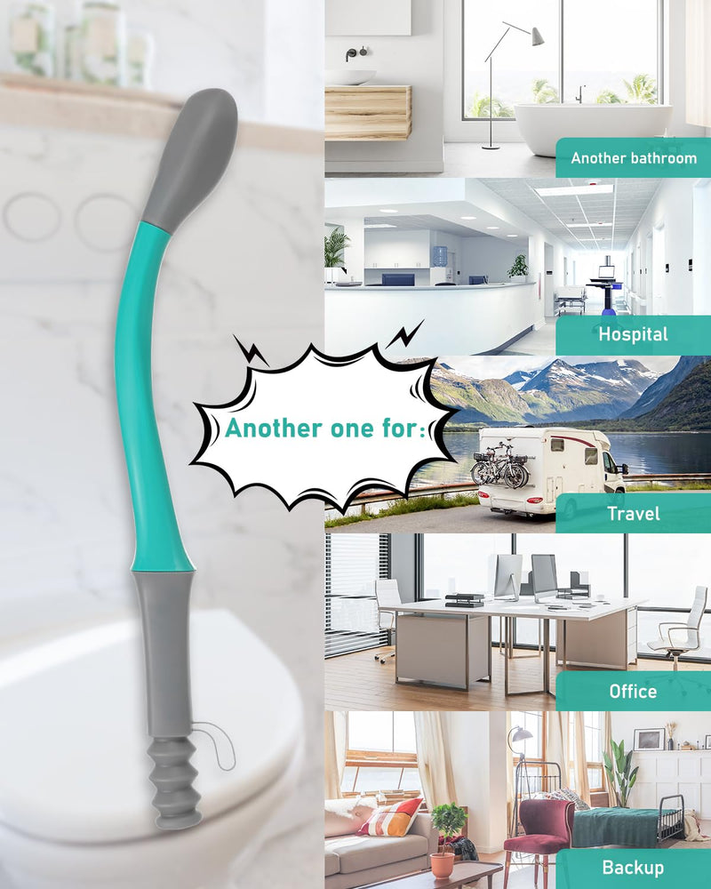 Extended Reach Butt Wiper Set - Includes 2 Toilet Aids for Wiping Tool and Butt Cleaner Bath Brush Long Handle - Bottom Buddy Wiping Aid for Disabled,Elderly,Pregnant（3 Pack）