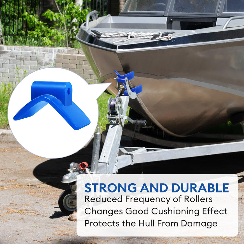 3" V Boat Trailer Roller Bow Stop Installation Aperture 1/2" Bow Stop for Boat Trailers Blue Bow Roller.