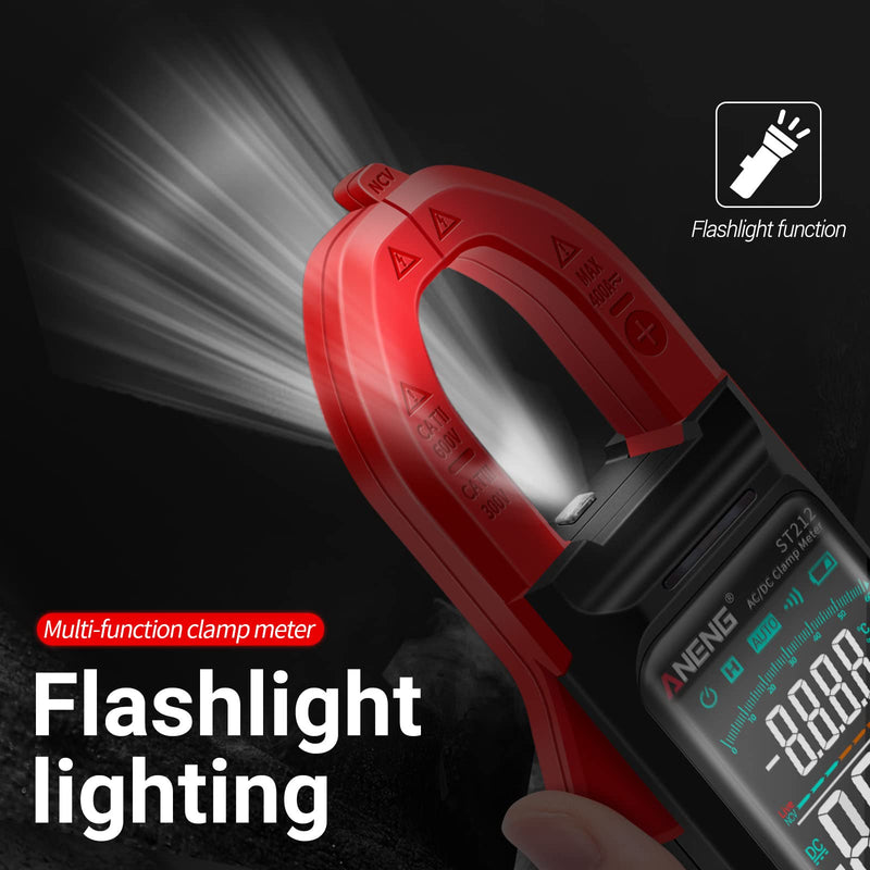 ANENG Clamp Meter Multimeter Tester Auto Ranging TRMS 6000 Counts AC/DC Current Voltage Ohm Volt Amp Meter Meansures NCV Continuity Diode Resistance Capacitance Null/Fire Wire Electrical Tools