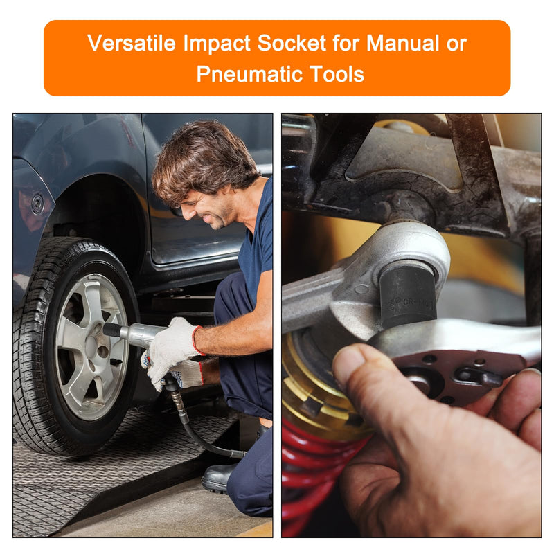 uxcell 3/4-Inch Drive 12 Point Impact Socket 55mm Metric Spindle Axle Nut Socket Driver Wrench for Auto Repair Easy Removal