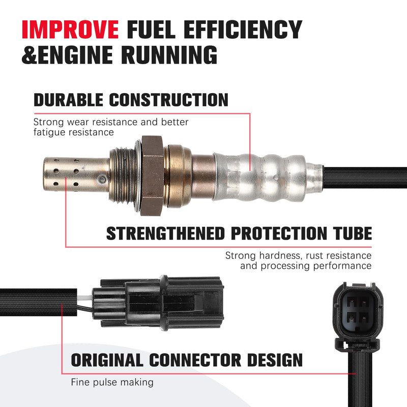 O2 Oxygen Sensor Compatible for Honda Odyssey 2014 2015 2016 2017 3.5L, Downstream Front & Rear, 2-PC Set, Replace# 36532RN0A01