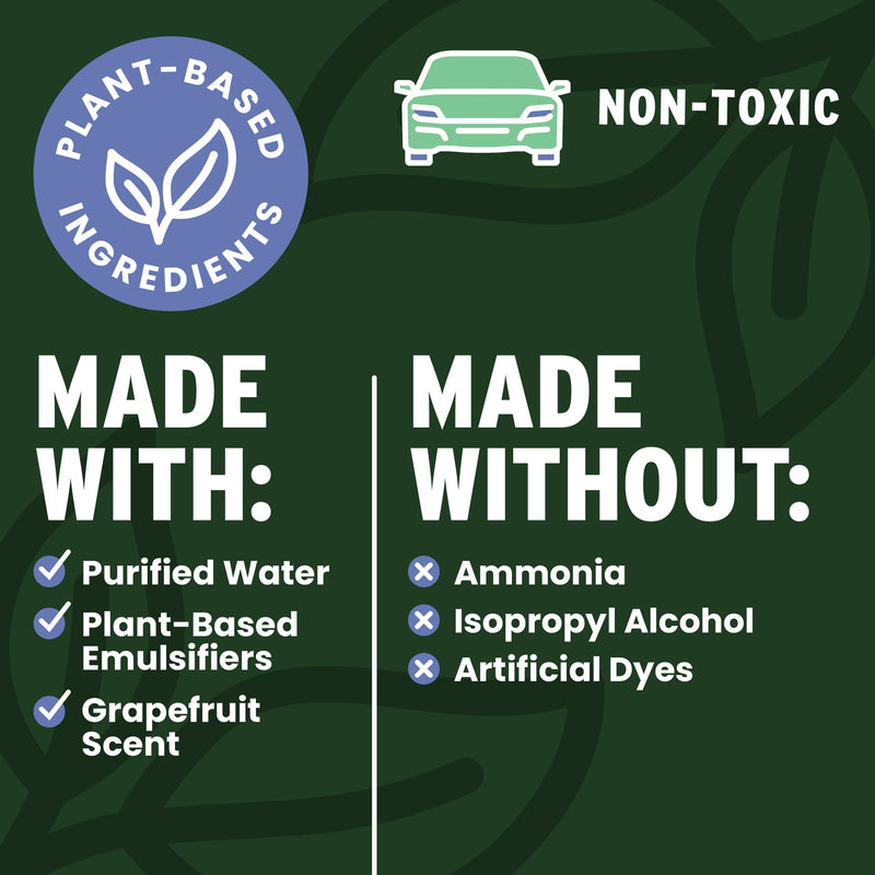 Interior Cleaner, Non-Toxic All-Purpose Car Cleaning Spray, Natural Grapefruit Scent, 16oz
