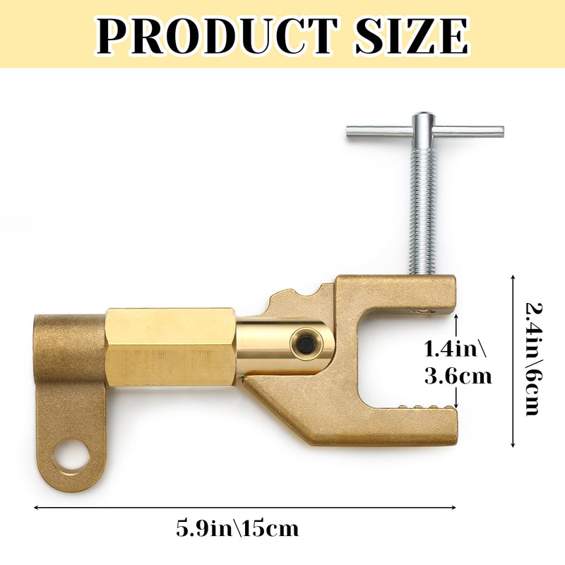 Pelopy Welding Ground Clamp Brass 0.87kg 600 Amp Ground Clamp Standard Solid Brass Clamps for Industrial Use