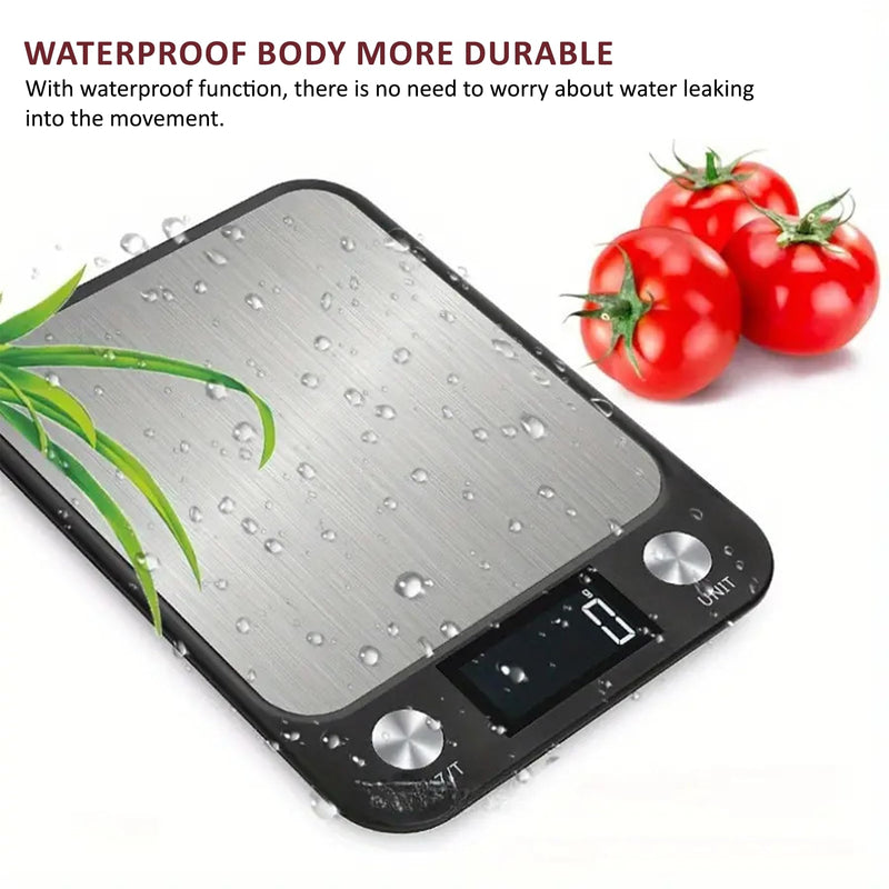 Digital Kitchen Scale, Food Scale for Bakers, Candle and Soap Making | Baking Scale for Precise Weight Measuring | Stainless Steel Large Platform Weighs up to 15kg