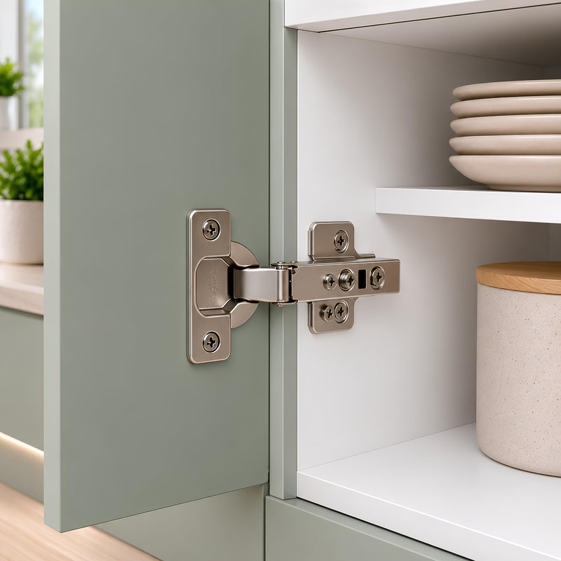 Berta 10-Pack Full Overlay Frameless Soft-Close European Hinges, 110° 3D Adjustable, Clip-On Concealed Kitchen Cabinet Door Hinges with Screws - Ideal for Modern Cabinets 10 Pieces