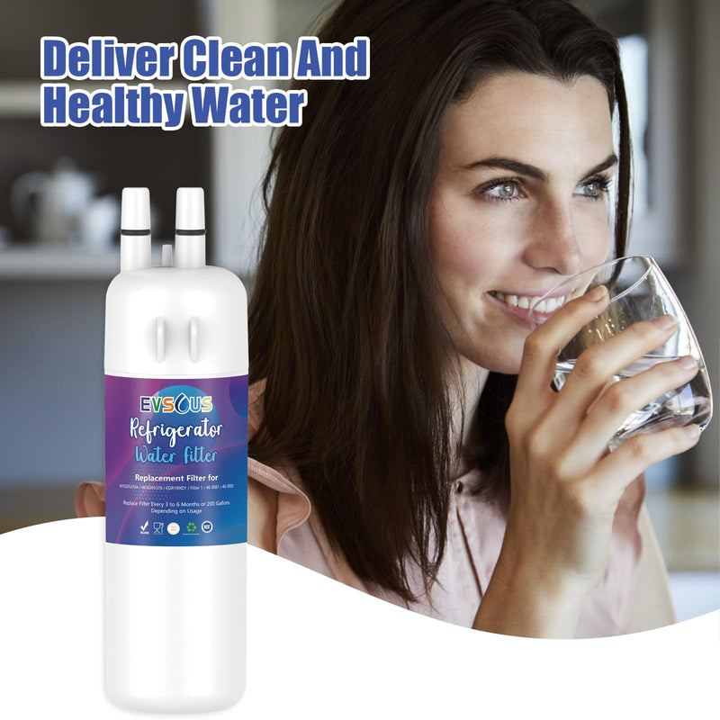 W10295370A Water Filter Replacement, Compatible with EDR1RXD1, EDR1RXD1B, W10295370, WHR1RXD1, KAD1RXD1, P4RFKB2, P8RFWB2L, 46-9930,46-9081 (2 Pack) 2