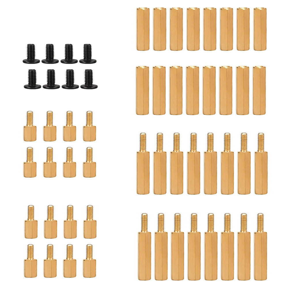 Geekworm PCB M2.5 Brass Standoffs Spacers Screws Pack for Raspberry Pi 5 & PCIe to M2 HAT NVMe SSD Board