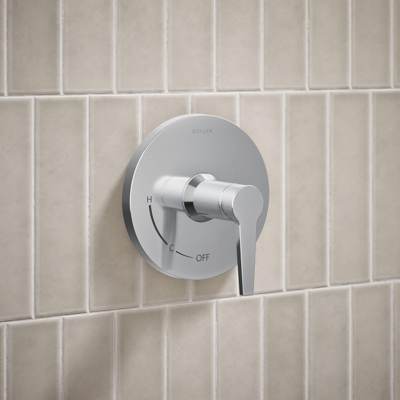 Kohler Pitch Rite-Temp shower trim set, less showerhead Polished Chrome