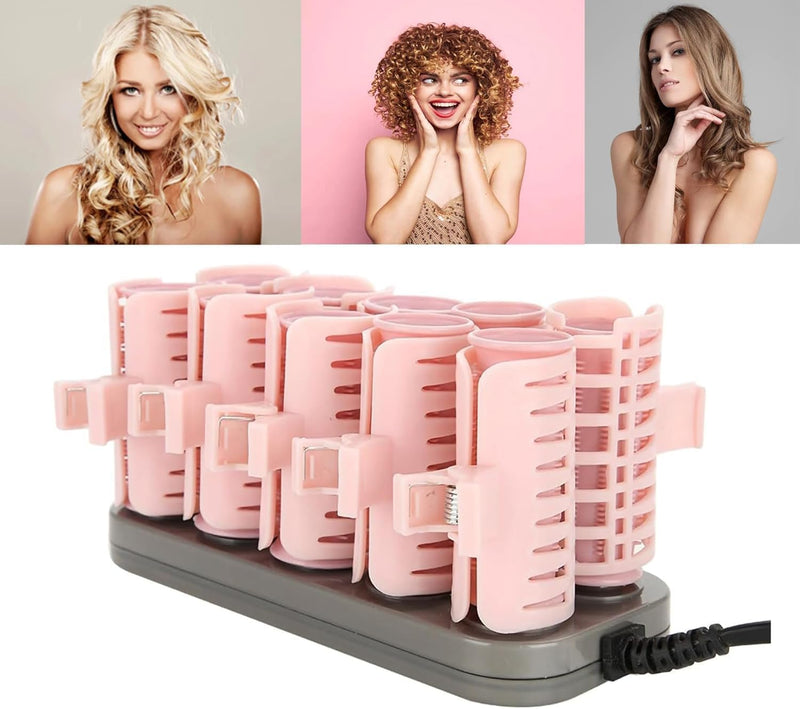 Heated Rollers for Short Hair, Hot Rollers for Medium Length and Long Hair | 10pcs Electric Heated Curlers with Clips for Hairdresser Salon/Barber Or Home Use Diy Hair Styling Tools
