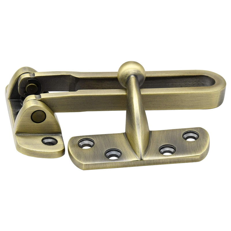 Earl Diamond Door Lock Latch for Home Security - Swing Bar Door Guard for Front and Inside Door, Safety Childproof Reinforcement Door Stopper for Kids Home Hotel Apartment, Antique Bronze