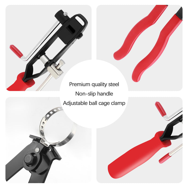 CV Boot Clamp Pliers Kit,1PCS CV Joint Boot Clamp Pliers + 1PCS Ear Clamp Pliers + 10PCS CV Boot Clamps,Universal CV Axle Boot Clamp Tool Car Accessories for Most Vehicles (Clamp Pliers/2PCS) Clamp Pliers/2pcs