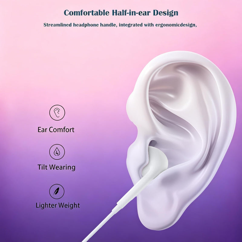 1Pack Earbuds for iPhone Headphones Lighning Plug Wired Earphones in-Ear | Official Certified Headsets Wired Ear Buds Head Phones Compatible iPhone 14 Pro Max/14 Pro/14/13/12/11/SE/X/XS/XR/8/7/Xs Max 1PC Lightning