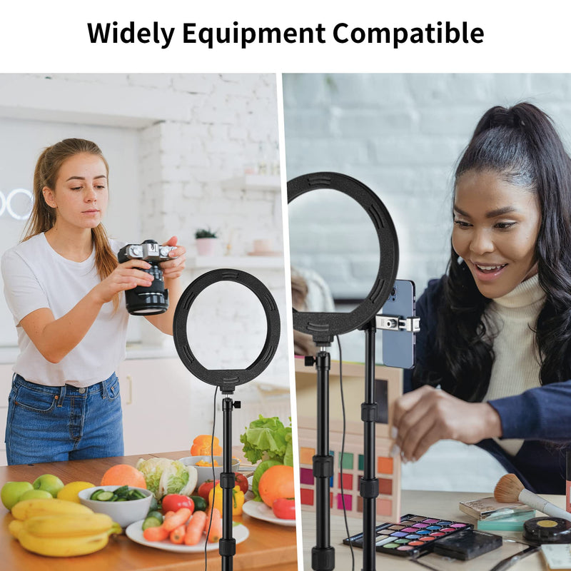 Selens Tabletop Camera Desk Mount Stand, 9.4"-18.5" with 1/4" Ball Head, Adjustable Desktop Stand Mount for DSLR Camera, Ring Light, Live Streaming, Video Studios