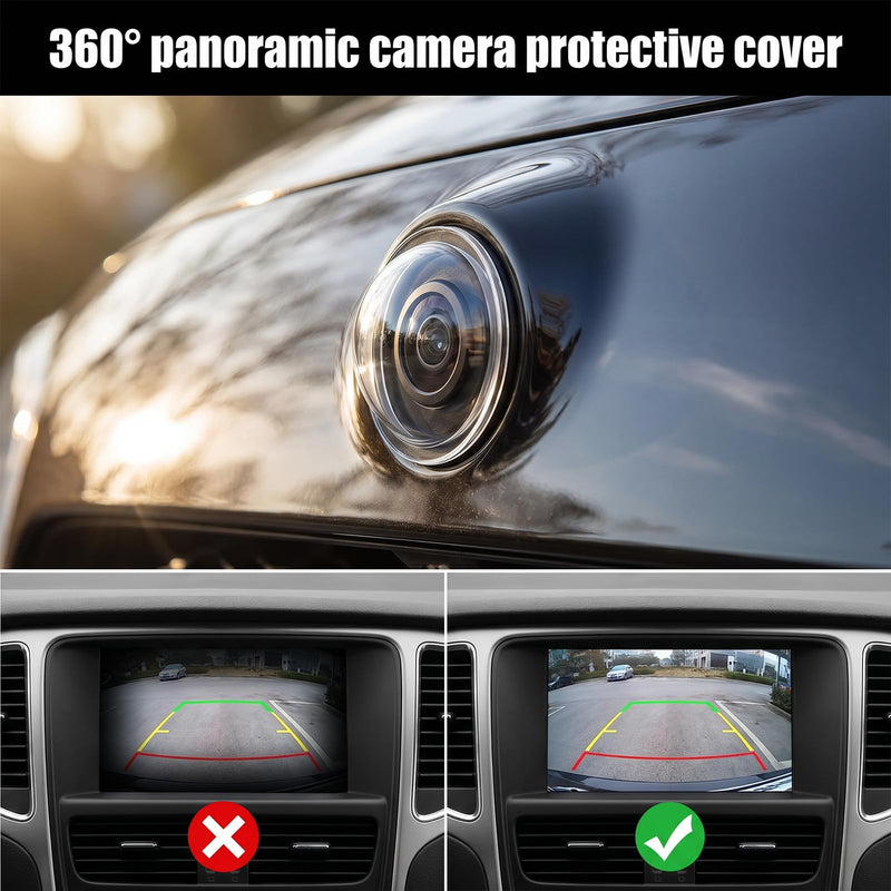 4 PCS Car Camera Lens Protector, Car Camera Protective Cover, 360° All-Round Protection Anti-Scratch Clear Weatherproof Cars Backup Cameras with Most Vehicle Cameras, Anti-Rain