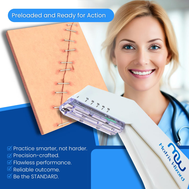 Disposable Skin Stapler (Suture Thread Alternative) with 55 Preloaded Wires Plus Stapler Remover Tool for Outdoor Camping Emergency Survival Demo, First Aid Field Emergency Practice Pack A