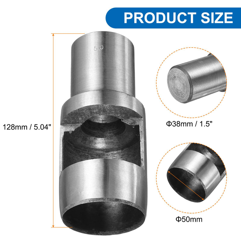HARFINGTON Leather Round Hole Punch, 50mm Hollow Hole Puncher Cutter Carbon Steel Circle Hole Punching Cutting Tool for Belt/DIY Leather Craft 1