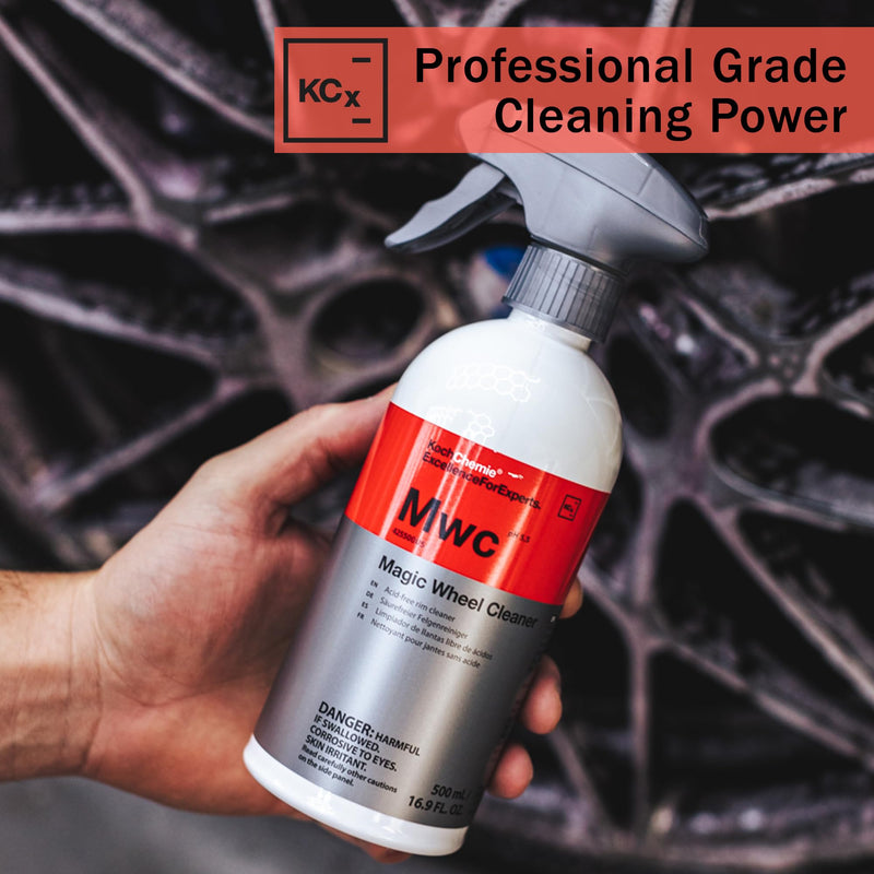 KOCHCHEMIE Magic Wheel Cleaner - Powerful Rim and Rim Well Cleaner; Acid Free, Dissolves Iron Particles Using Visible Red Discoloration, Excellent Adhesion and Viscosity (500 milliliters) 500 milliliters