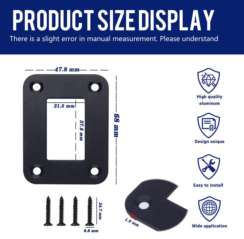 MIIGII Switch Panel, 1 Gang Rocker Toggle Switch Aluminum Housing Bracket for Car Truck Marine Boat RV Vehicle, Waterproof Panel