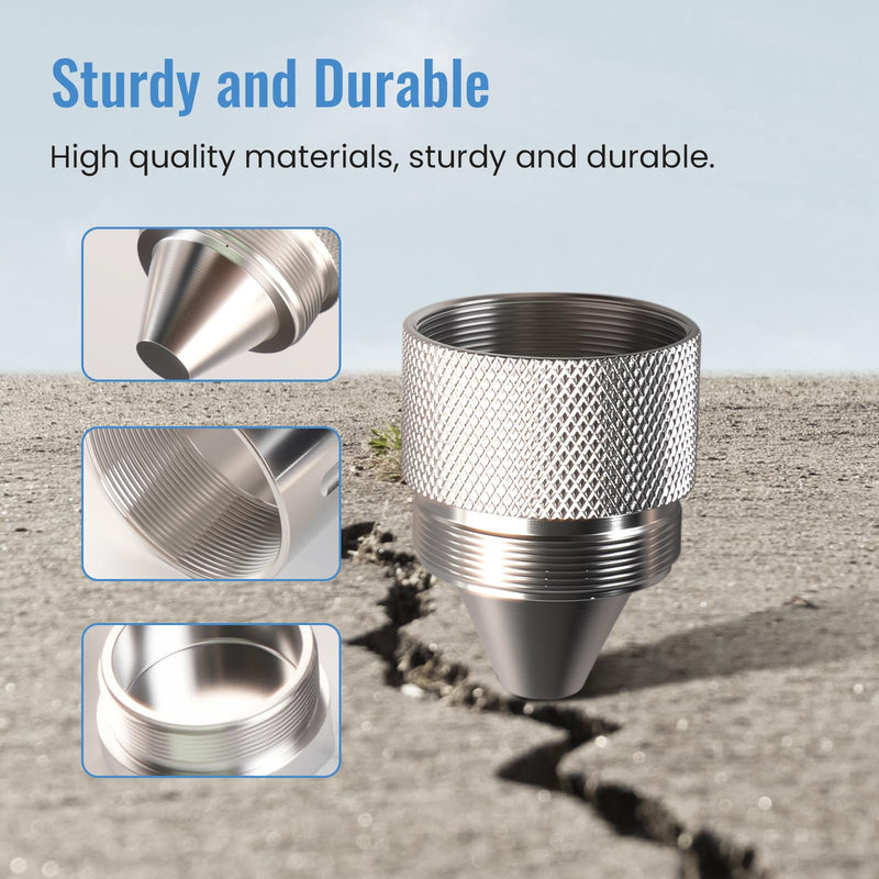 1.375''X24 Cone Shaped Parts Stainless Steel Aluminium Replacemet Sealed End (Silvery, 1.375''X24) silvery