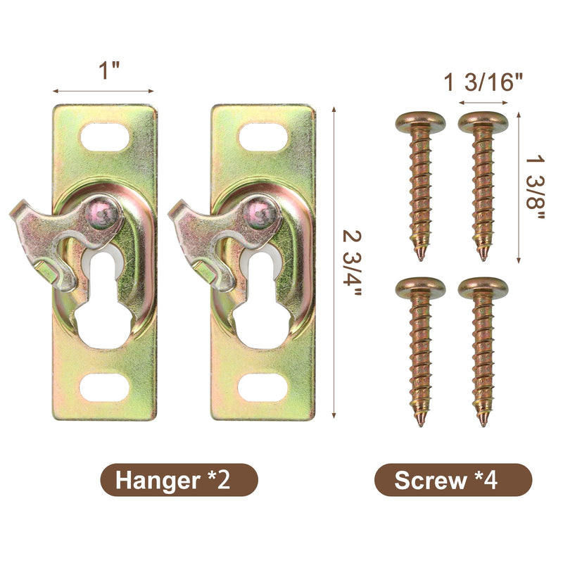 Pocket Door Rollers Connection Plate, Sliding RV Door Hardware,Color Zinc Plating,2 Set (Wheels not Included) 5 Set