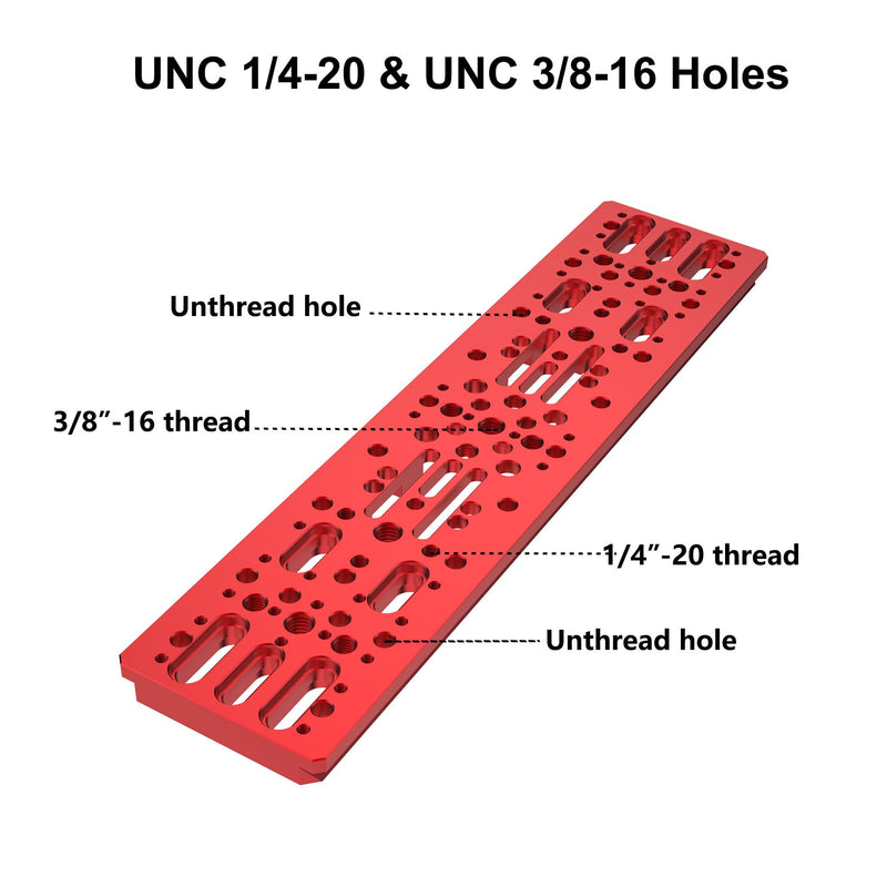 Dovetail Mount Plate,Guidescope Star Dovetail Mounting Plate 335mm | Aluminum material,Suitable for Large Equatorial Instruments and Telescope Accessories-Red Red