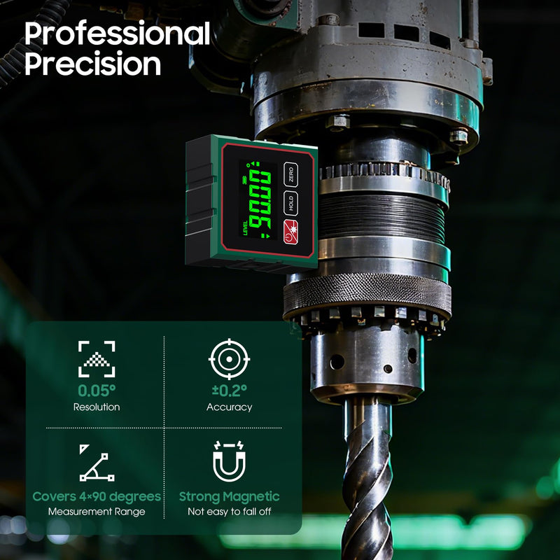 Digital Angle Finder Magnetic Digital Level with Laser Angle Gauge for Table Saw&Woodworking, LCD Display Level Box Measuring Tool, Electronic Laser Backlight Inclinometer for Construction, Machinery