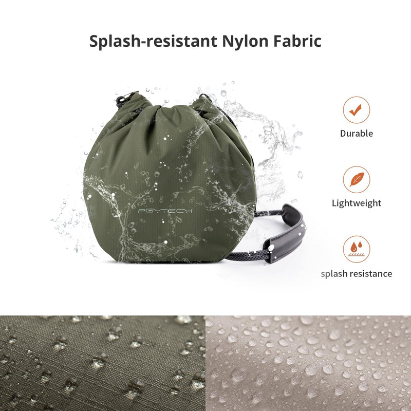 PGYTECH OneGo Drawstring Small Camera Bag Soft Cute Camera Pouch Handbag | Forest Camera Sling Bag Compatible with Mirrorless Cameras/Nikon/Canon/Sony/Fuji/Pocket 4 Camera Case, Forest