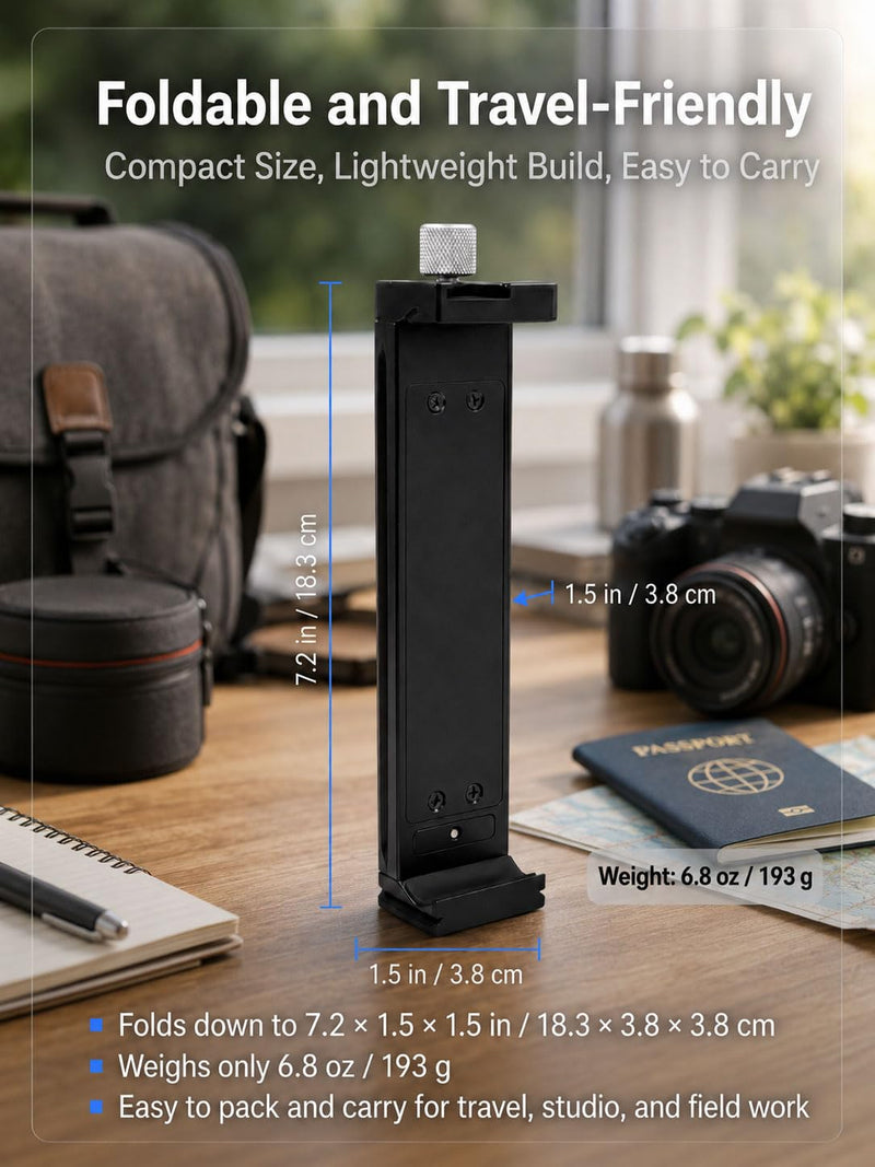 LM-01 Arca Swiss Laptop Tripod Mount | Foldable Aluminum, For MacBook Pro & iPad, Portable Clamp, 1/4" Screw Mount, For Photography, Video & Tethering